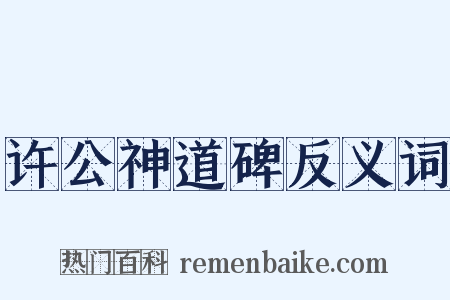 许公神道碑反义词是什么意思的图片